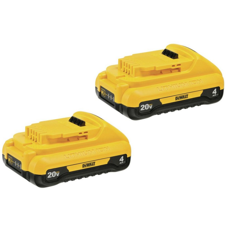 Batteries & Chargers Dewalt | Dewalt Dcb240-2 (2) 20V Max 4 Ah Compact Lithium-Ion Batteries