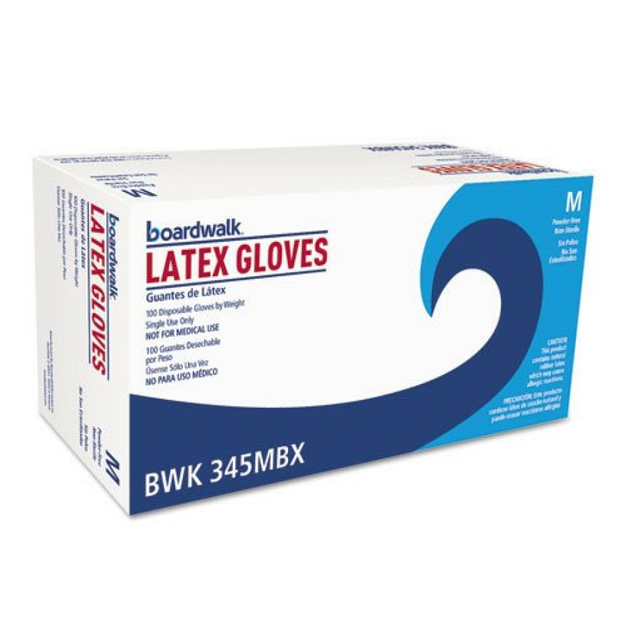 Facility Maintenance & Supplies Boardwalk Gloves | Boardwalk Bwk345Mct General Purpose 4.4 Mil Powder-Free Latex Gloves - Medium, Natural (1000/Carton)