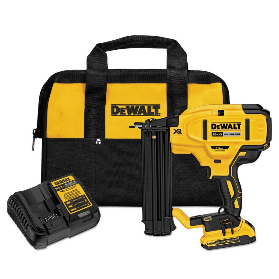 Power Tools Dewalt Nailers | Dewalt Dcn680D1 20V Max Xr Lithium-Ion 18 Gauge Cordless Brad Nailer Kit (2 Ah)