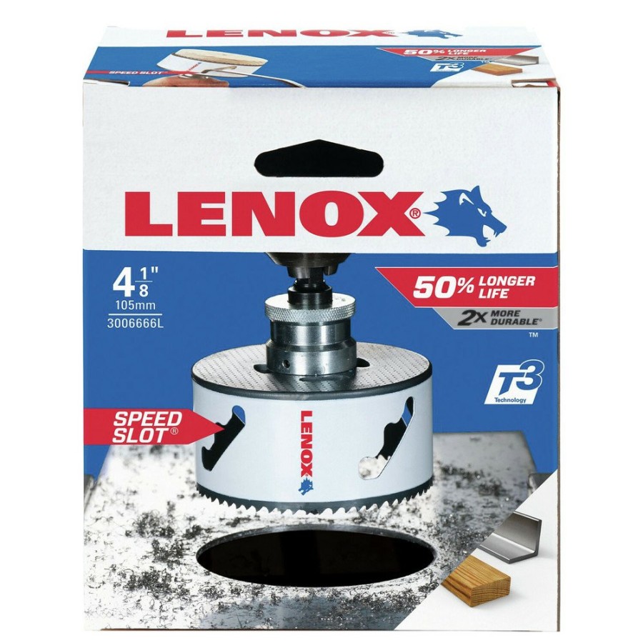 Power Tool Accessories Lenox Bits And Bit Sets | Lenox 3006666L Speed Slot 4-1/8 In. Bi- Metal Hole Saw With T3 Technology