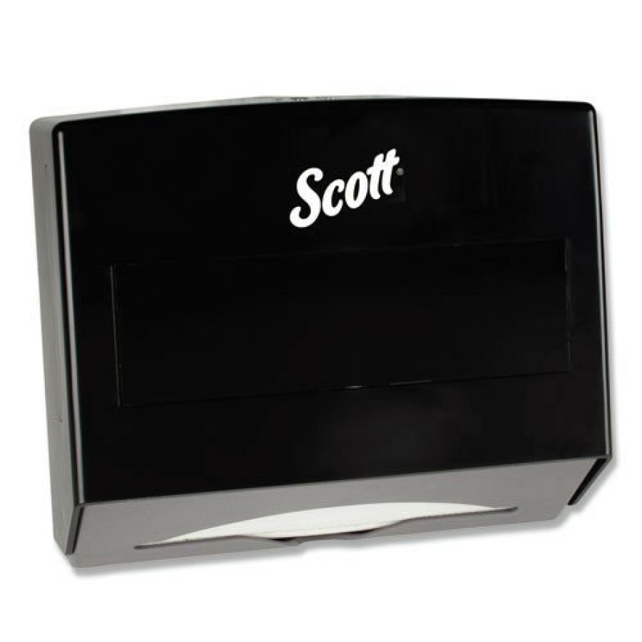 Facility Maintenance & Supplies Scott | Scott 09215 Scottfold 10.75 In. X 4.75 In. X 9 In. Folded Towel Dispenser - Black (1/Carton)