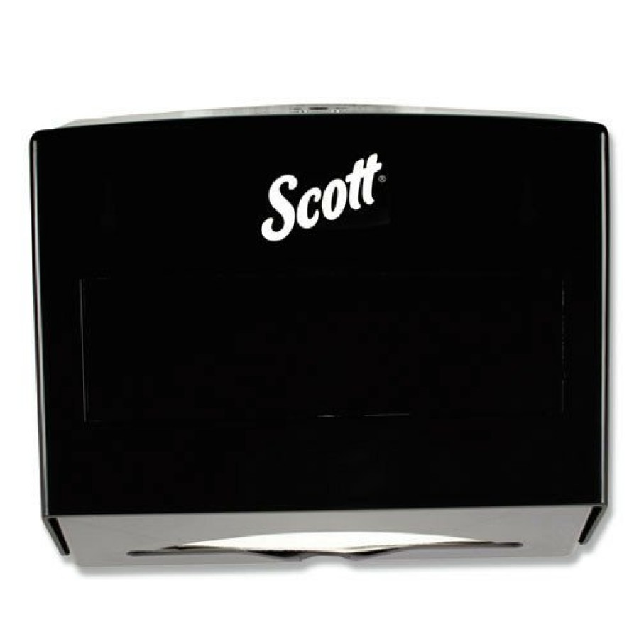 Facility Maintenance & Supplies Scott | Scott 09215 Scottfold 10.75 In. X 4.75 In. X 9 In. Folded Towel Dispenser - Black (1/Carton)