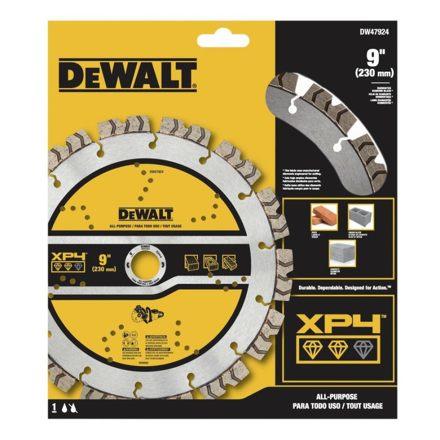 Power Tool Accessories Dewalt Circular Saw Blades | Dewalt Dw47924 9 In. Xp4 All-Purpose Segmented Diamond Blade