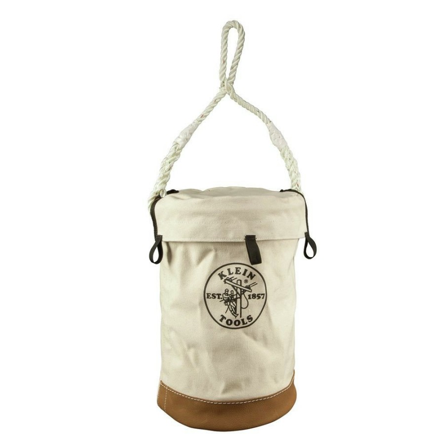 Tool Storage Klein Tools | Klein Tools 5104Vt 12 In. Leather Bottom Canvas Bucket With Top