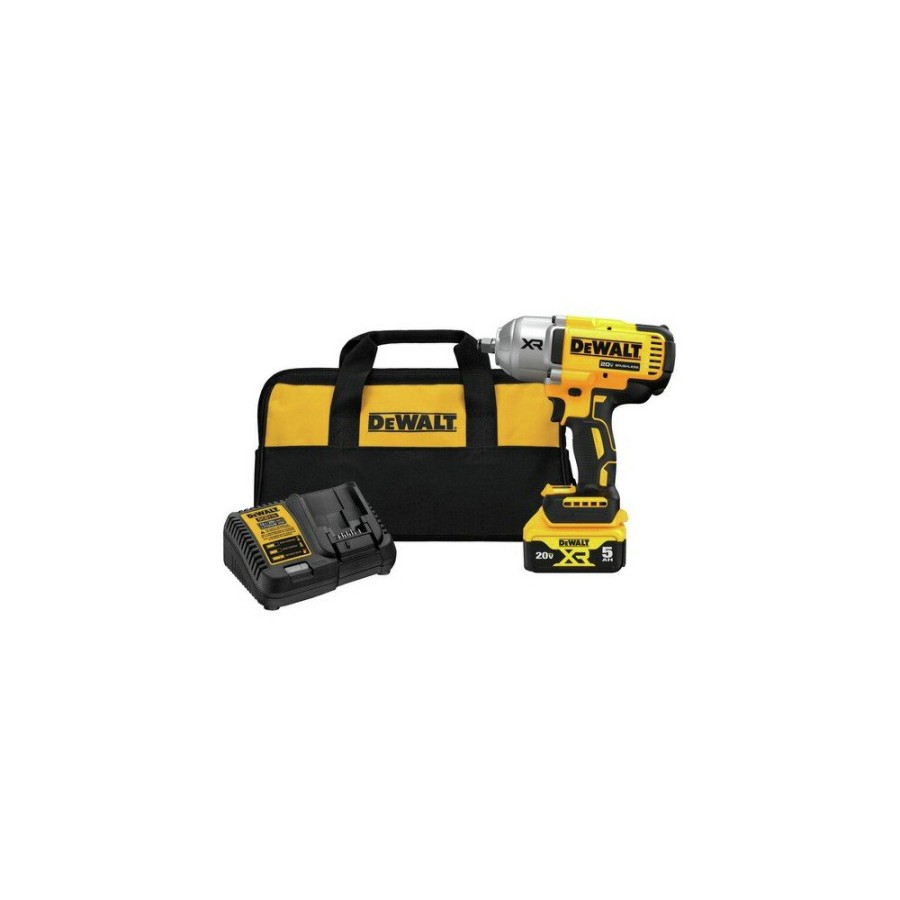 Power Tools Dewalt | Dewalt Dcf900P1 20V Max Xr Brushless Lithium-Ion 1/2 In. Cordless High Torque Impact Wrench Kit With Hog Ring Anvil (5 Ah)