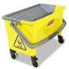 Facility Maintenance & Supplies Rubbermaid Commercial HYGEN Cleaning Tools | Rubbermaid Commercial Hygen Fgq90088Yel Hygen Press Wring Bucket For Microfiber Flat Mops (Yellow)