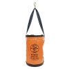 Tool Storage Klein Tools | Klein Tools 5109Csv 12 In. Vinyl Utility Tool Bucket With Top Close And Swivel Snap