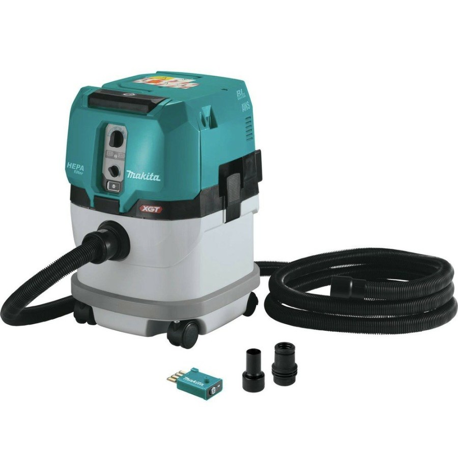 Woodworking Tools Makita Dust Collectors | Makita Gcv04Zux 40V Max Xgt Brushless Lithium-Ion 4 Gallon Cordless Hepa Filter Aws Dry Dust Extractor (Tool Only)