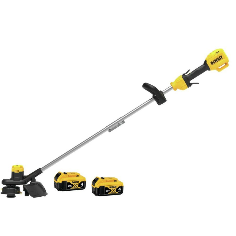 Outdoor Power Tools & Equipment Dewalt String Trimmers | Dewalt Dcst925B-Dcb204-2-Bndl 20V Max Xr Lithium-Ion 13 In. Cordless String Trimmer Kit With 2 Batteries Bundle (4 Ah)