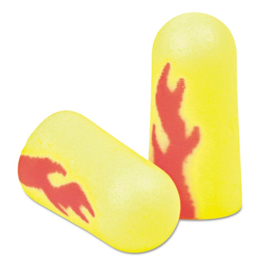 Safety Equipment 3M Ear Plugs | 3M 312-1252 E A Rsoft Blasts Uncorded Foam Earplugs - Yellow Neon/Red Flame (200/Box)