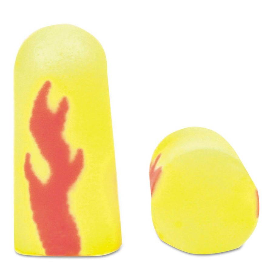 Safety Equipment 3M Ear Plugs | 3M 312-1252 E A Rsoft Blasts Uncorded Foam Earplugs - Yellow Neon/Red Flame (200/Box)