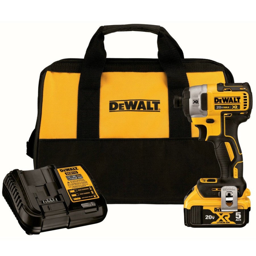 Power Tools Dewalt Impact Drivers | Dewalt Dcf887P1 20V Max Xr Brushless Lithium-Ion 1/4 In. Cordless 3-Speed Impact Driver Kit (5 Ah)