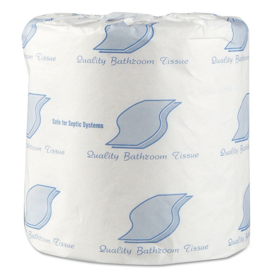 Facility Maintenance & Supplies GEN | Gen Gn218 1-Ply Septic Safe Individually Wrapped Rolls Standard Bath Tissue - White (1000 Sheets/Roll, 96 Wrapped Rolls/Carton)