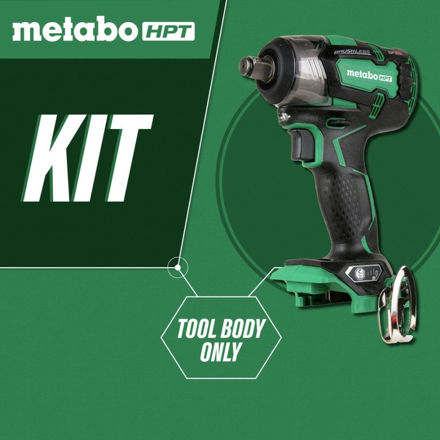 Power Tools Metabo HPT | Metabo Hpt Wr18Dbdl2Q4M 18V Brushless Lithium-Ion 1/4 In. Cordless Triple Hammer Impact Wrench (Tool Only)