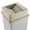 Facility Maintenance & Supplies Rubbermaid Commercial | Rubbermaid Commercial Fg266400Beig 20.13 In. Plastic Untouchable Square Swing Top Lid - Beige