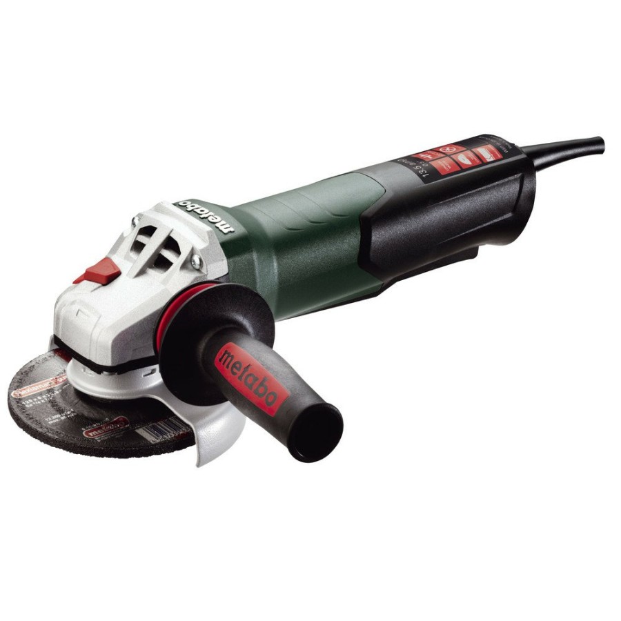 Power Tools Metabo Angle Grinders | Metabo Wep15-125 Quick 13.5 Amp 5 In. Angle Grinder With Tc Electronics And Non-Locking Paddle Switch