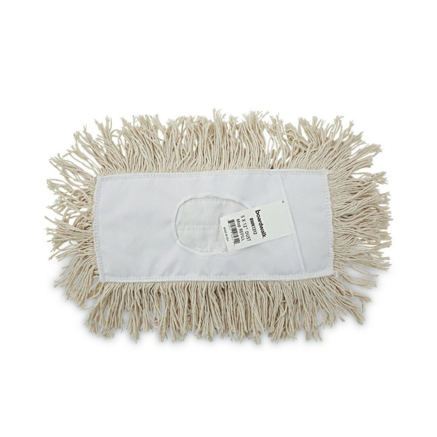 Facility Maintenance & Supplies Boardwalk Cleaning Tools | Boardwalk Bwk1312 12 In. X 5 In. Cotton Dust Mop Head - White