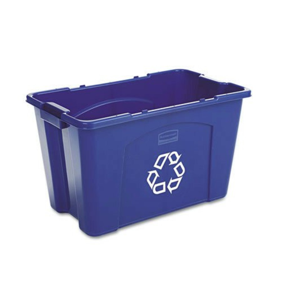 Facility Maintenance & Supplies Rubbermaid Commercial | Rubbermaid Commercial Fg571873Blue 18 Gallon Polyethylene Stacking Recycle Bin - Blue