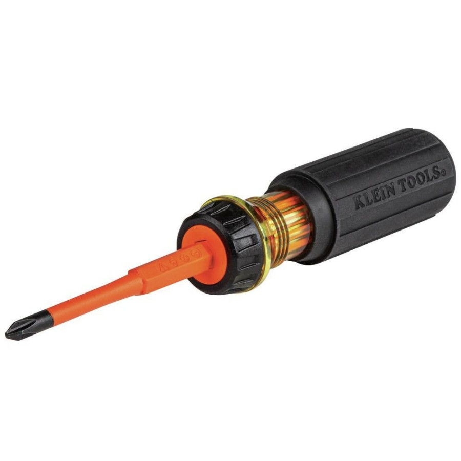 Hand Tools Klein Tools | Klein Tools 32293 Flip-Blade 2-In-1 #2 Phillips Bit / 1/4 In. Slotted Bit Insulated Screwdriver