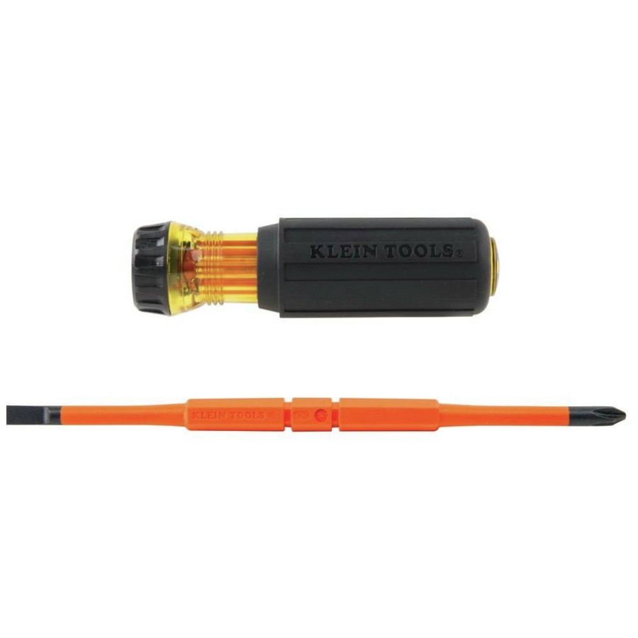 Hand Tools Klein Tools | Klein Tools 32293 Flip-Blade 2-In-1 #2 Phillips Bit / 1/4 In. Slotted Bit Insulated Screwdriver