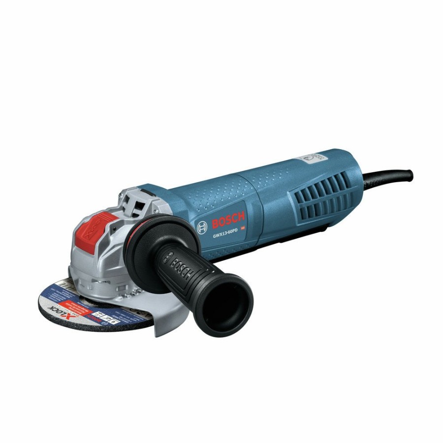 Power Tools Bosch Angle Grinders | Factory Reconditioned Bosch Gwx13-60Pd-Rt X-Lock 120V 13 Amp Brushed 6 In. Corded Angle Grinder With No Lock-On Paddle Switch