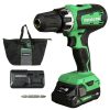 Power Tools Metabo HPT Drill Drivers | Metabo Hpt Ds18Dfxm 18V Multivolt Brushed Lithium-Ion 1/2 In. Cordless Drill Driver Kit (2 Ah)