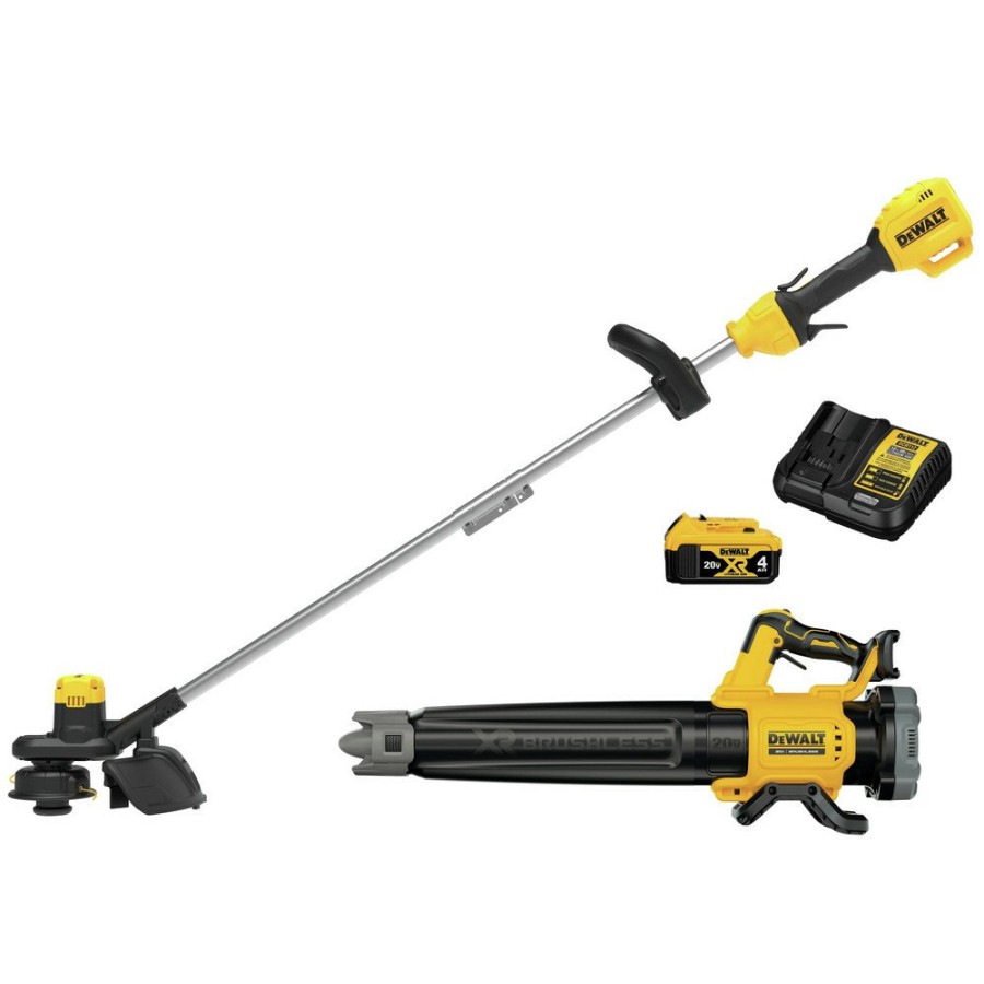 Outdoor Power Tools & Equipment Dewalt | Dewalt Dcko215M1 20V Max Xr Brushless Lithium-Ion Cordless String Trimmer And Blower Combo Kit (4 Ah)