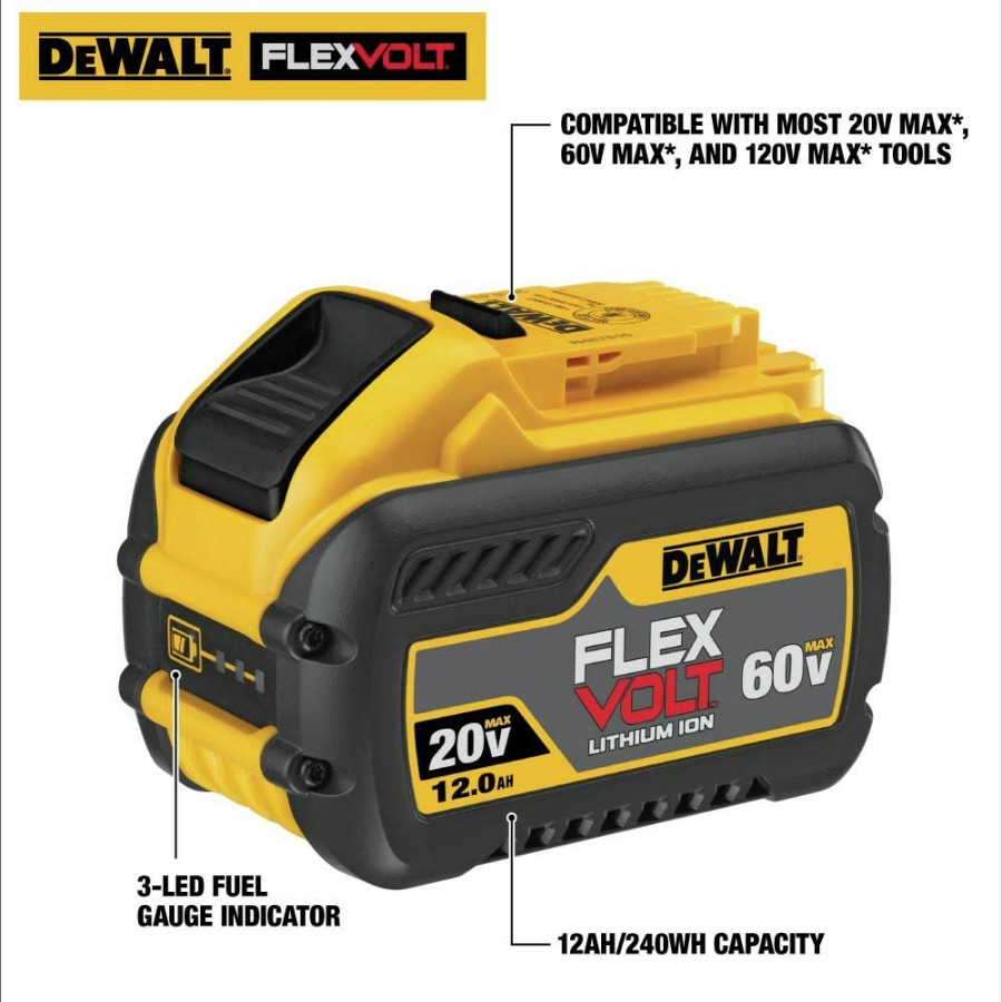 Batteries & Chargers Dewalt | Dewalt Dcb612 20V/60V Max Flexvolt 12 Ah Lithium-Ion Battery