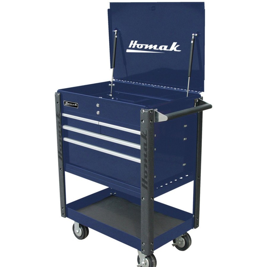 Tool Storage Homak | Homak Bl06032000 35 In. Professional 4-Drawer Service Cart - Blue