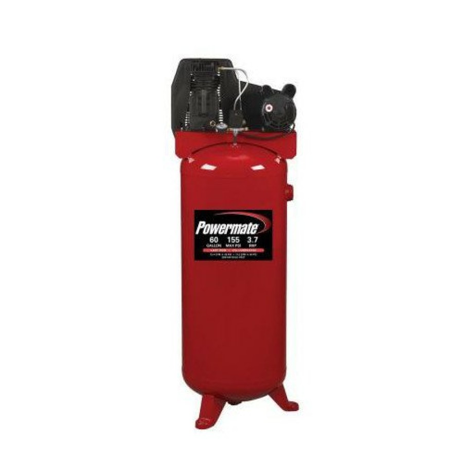 Air Tools And Equipment Powermate Portable Air Compressors | Powermate Pla3706056 3.7 Hp 60 Gallon Oil-Lube Vertical Stationary Air Compressor