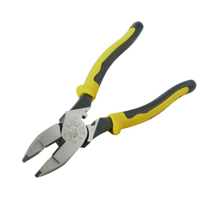 Hand Tools Klein Tools | Klein Tools J213-9Necr Journeyman 9.55 In. Pliers Connector Crimp Side