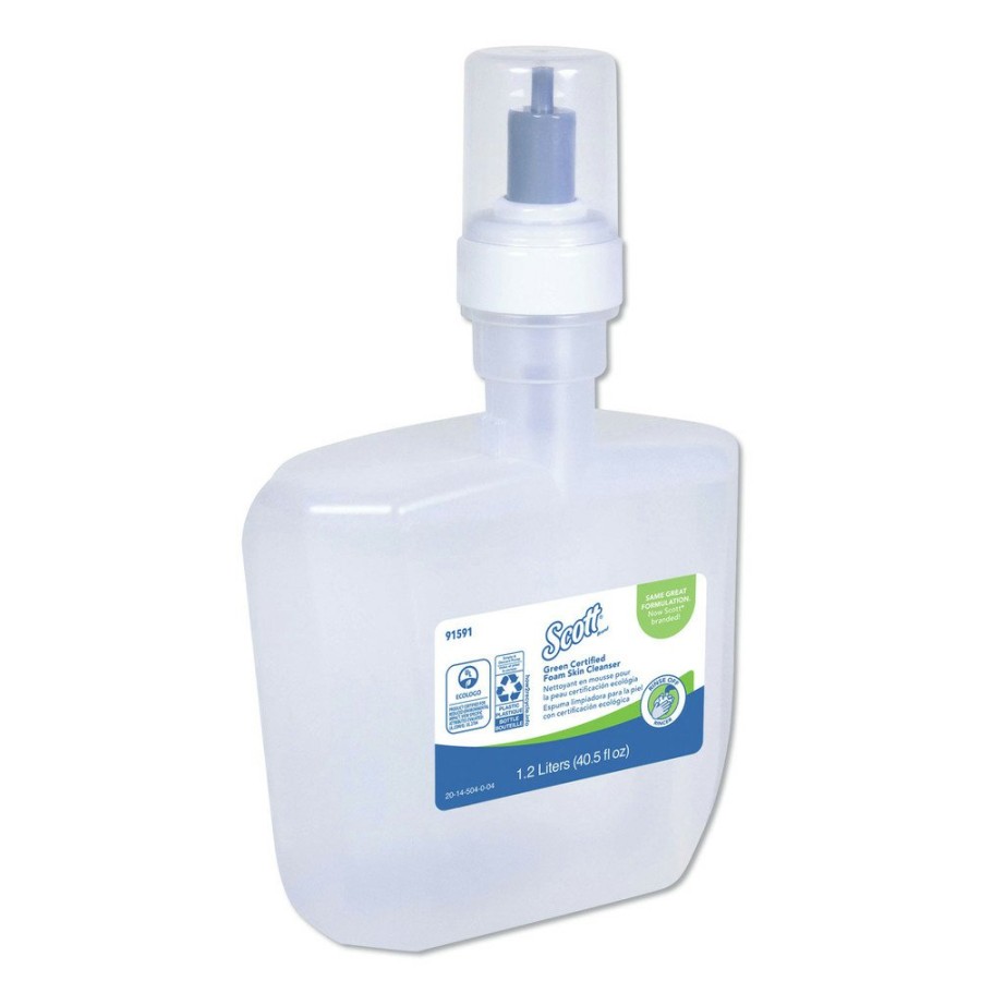 Facility Maintenance & Supplies Scott Hand Sanitizers | Scott 91591 1200 Ml Essential Green Certified Unscented Foam Skin Cleanser (2/Carton)