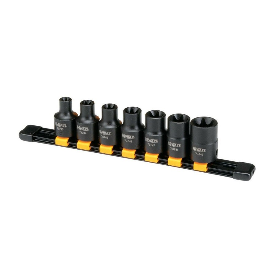 Power Tool Accessories Dewalt Sockets | Dewalt Dwmt19260 7-Pieces Internal Torx 1/2 In. Drive Impact Socket Set