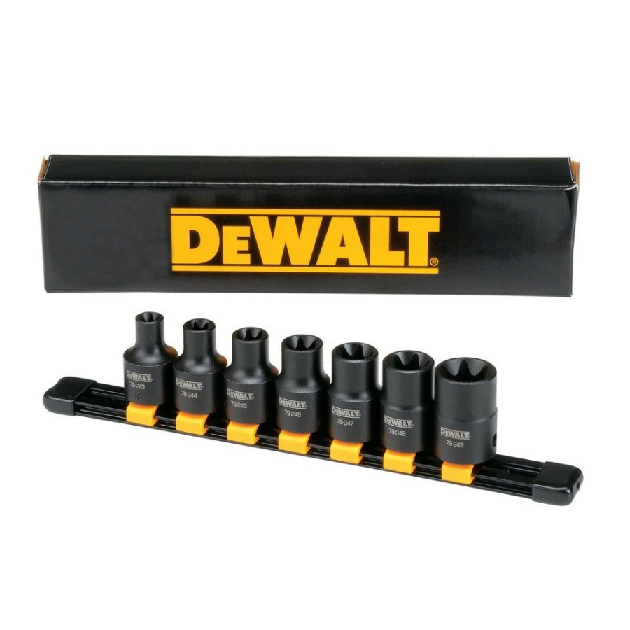 Power Tool Accessories Dewalt Sockets | Dewalt Dwmt19260 7-Pieces Internal Torx 1/2 In. Drive Impact Socket Set