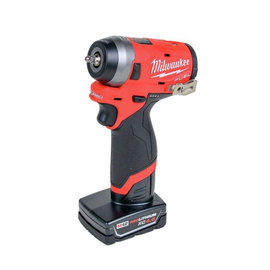 Power Tools Milwaukee | Milwaukee 2552-22 M12 Fuel Stubby 1/4 In. Impact Wrench Kit