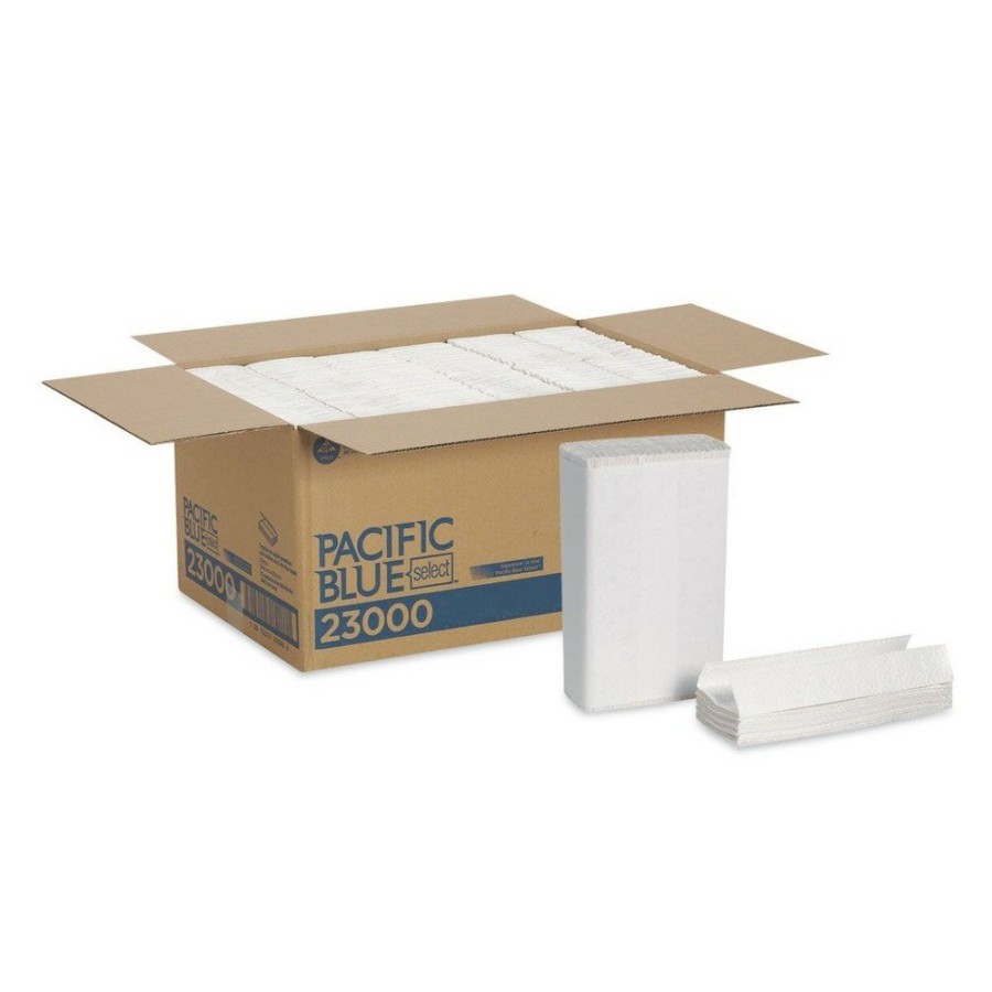 Facility Maintenance & Supplies Georgia Pacific Professional | Georgia Pacific Professional 23000 10.1 In. X 12.7 In. 2-Ply Pacific Blue Select C-Fold Paper Towels - White (1440/Carton)