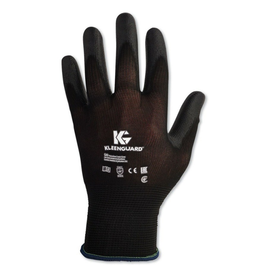 Safety Equipment KleenGuard | Kleenguard 13837 G40 Polyurethane Coated Multi-Purpose Gloves - Small, Black (60/Carton)