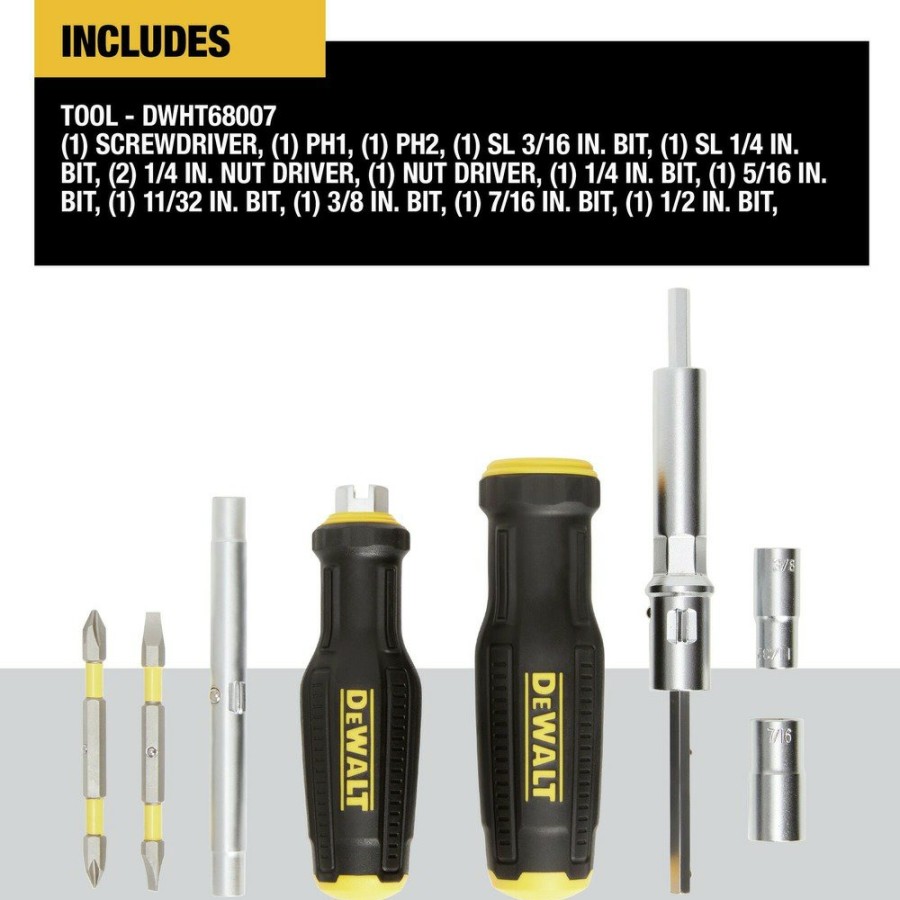 Power Tool Accessories Dewalt Bits And Bit Sets | Dewalt Dwht68007 6-In-1 Multi-Bit Combo Set