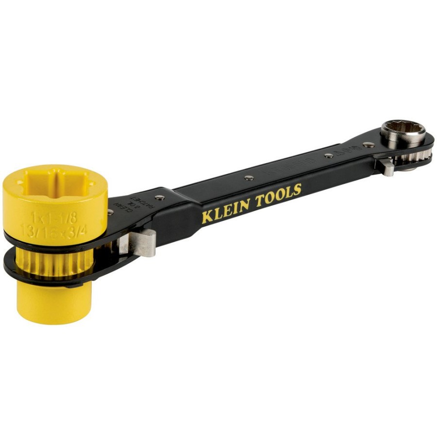 Hand Tools Klein Tools Ratcheting Wrench Sets | Klein Tools Kt155Hd Heavy-Duty 6-In-1 Lineman'S Ratcheting Wrench