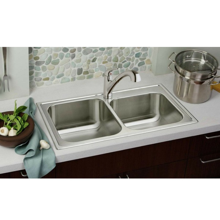 Kitchen Elkay | Elkay Dpc12020101 Dayton Top Mount 20 In. X 20 In. Single Bowl Laundry Sink (Stainless Steel)