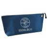 Tool Storage Klein Tools | Klein Tools 5539Lblu 18 In. X 3.5 In. X 8 In. Canvas Zipper Consumables Tool Pouch - Large, Blue