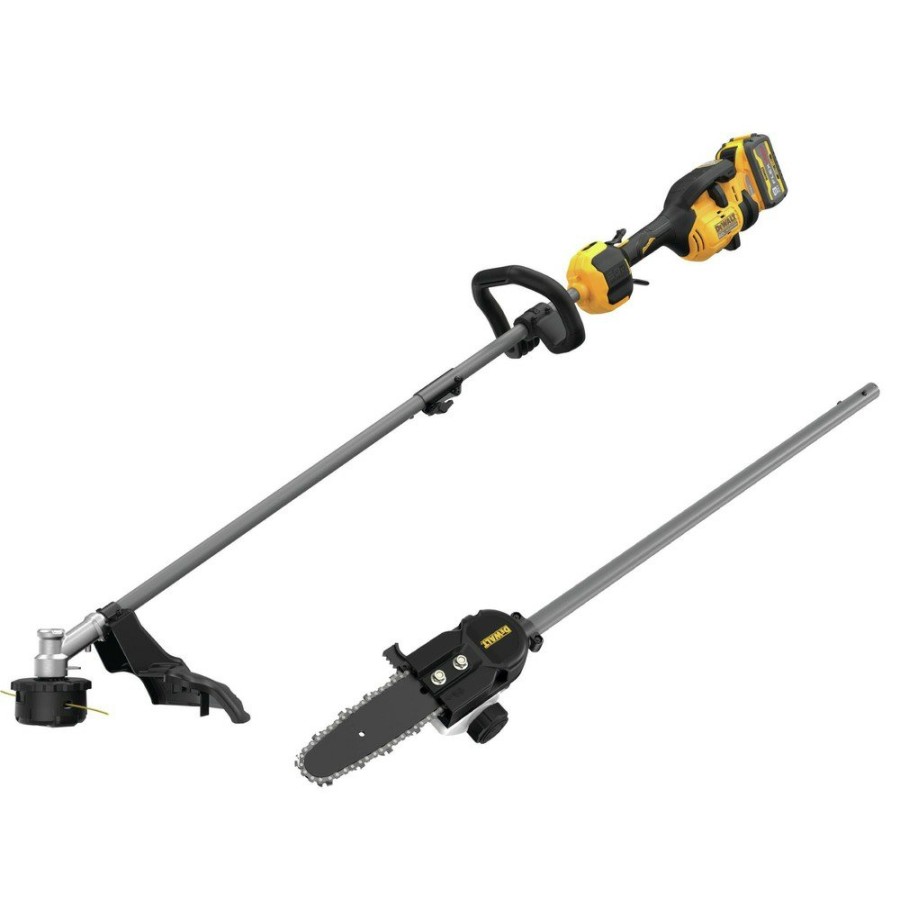 Outdoor Power Tools & Equipment Dewalt | Dewalt Dcst972X1Woas6Ps-Bndl 60V Max Brushless Lithium-Ion 17 In. Cordless String Trimmer Kit (9 Ah) And Pole Saw Attachment Bundle