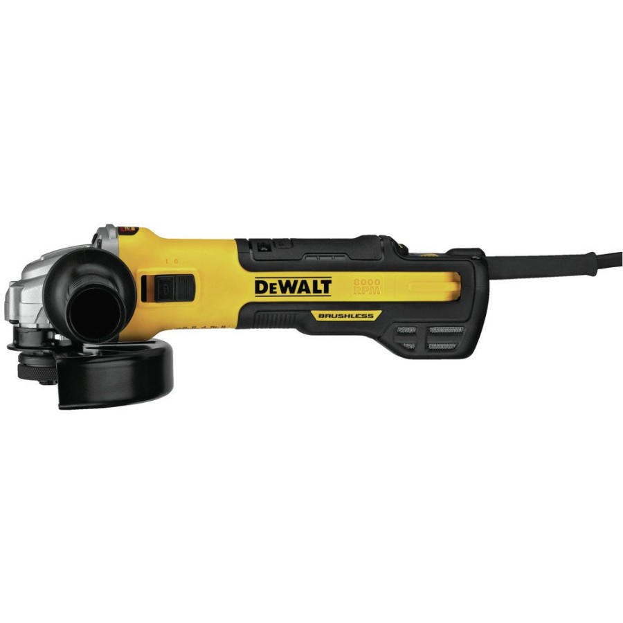 Power Tools Dewalt Angle Grinders | Dewalt Dwe43240Inox 5 In. / 6 In. Inox Brushless Slide Switch Small Angle Grinder With Variable Speed