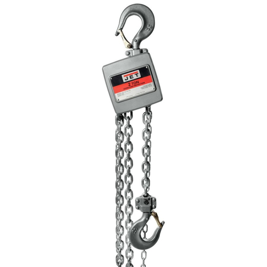 Material Handling JET | Jet 133220 Al100 Series 2 Ton Capacity Alum Hand Chain Hoist With 20 Ft. Of Lift