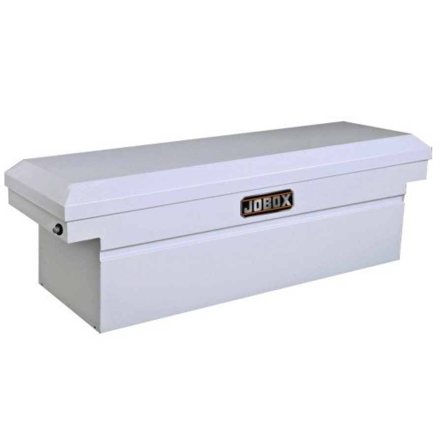 Automotive JOBOX Crossovers Truck Boxes | Jobox Jsc1397980 Steel Single Lid Compact Crossover Truck Box (White)