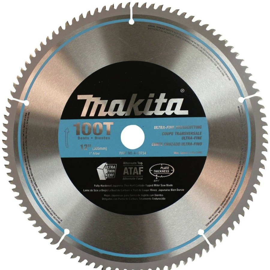 Power Tool Accessories Makita Miter Saw Blades | Makita A-93734 12 In. 100 Tooth Ultra-Fine Crosscutting Miter Saw Blade