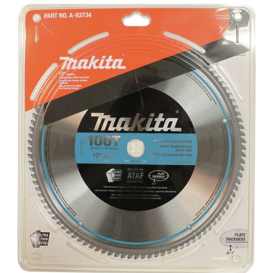 Power Tool Accessories Makita Miter Saw Blades | Makita A-93734 12 In. 100 Tooth Ultra-Fine Crosscutting Miter Saw Blade