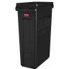 Facility Maintenance & Supplies Rubbermaid Commercial | Rubbermaid Commercial Fg354060Bla 23 Gallon Rectangular Plastic Slim Jim Receptacle W/Venting Channels - Black