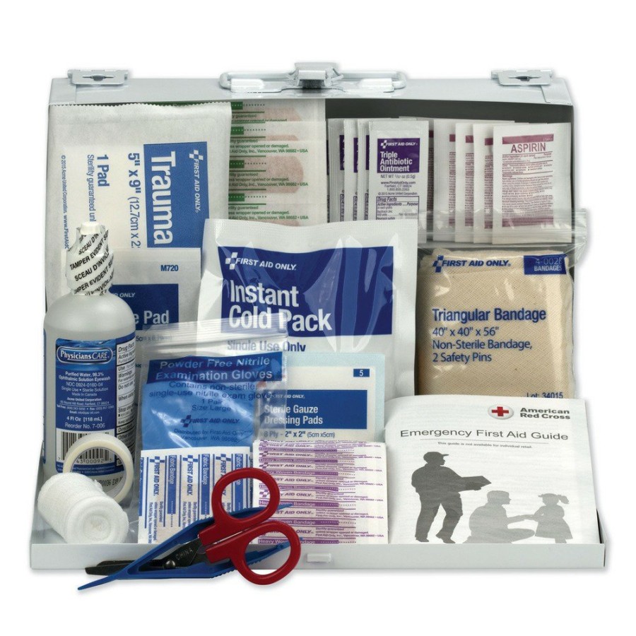 Safety Equipment First Aid Only First Aid And Emergency Kits | First Aid Only 224-U/Fao Osha Compliant First Aid Kit For 25 People With Metal Case (1-Kit)