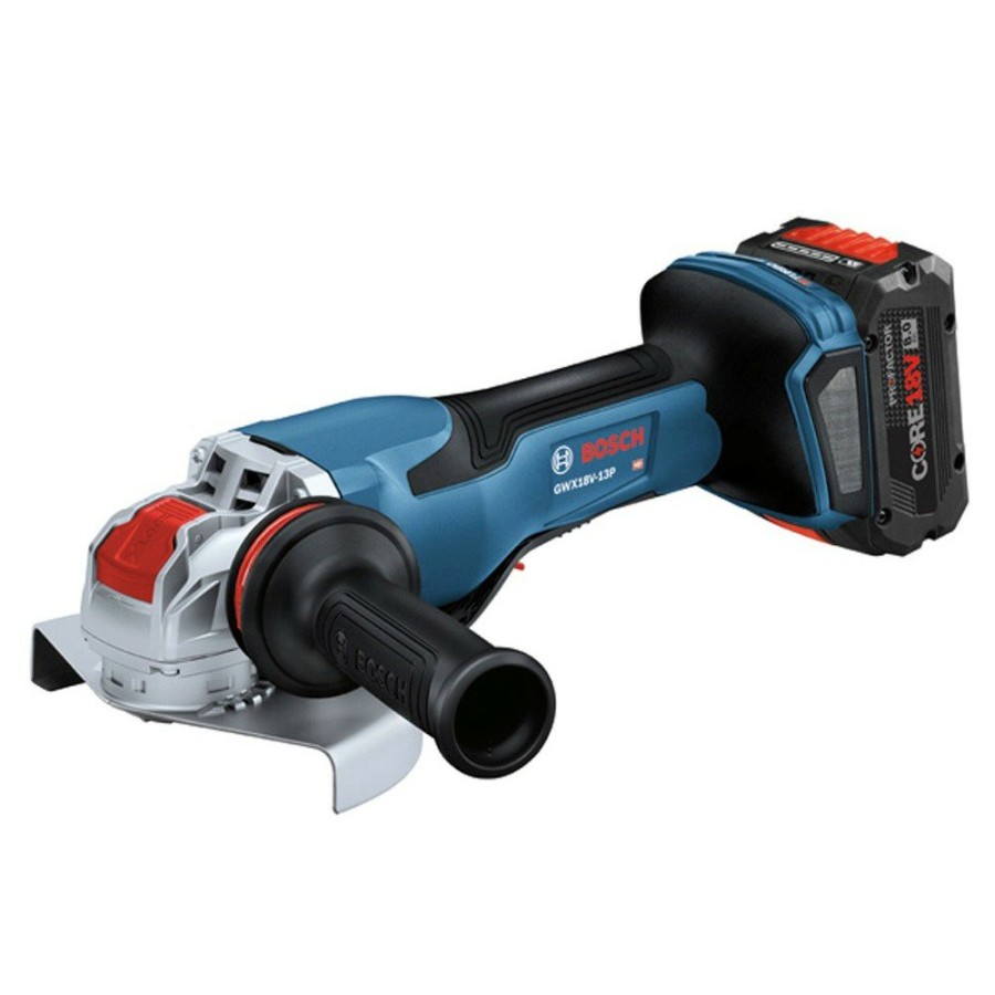 Power Tools Bosch Angle Grinders | Bosch Gwx18V-13Pb14 18V Profactor Lithium-Ion Spitfire X-Lock 5 In. - 6 In. Angle Grinder With Paddle Switch (8 Ah)